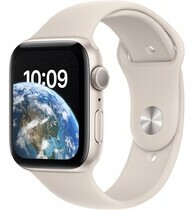 Apple Watch SE GPS 44mm viền nhôm dây silicone Starlight MNJX3VN/A