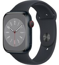 Apple Watch S8 LTE 45mm viền nhôm dây silicone Midnight MNK43VN/A