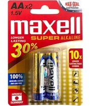 Pin Super Alkaline AA vỉ 2 viên Maxell LR6AAPRO