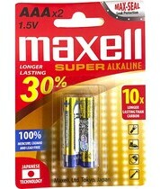 Pin Super Alkaline AAA vỉ 2 viên Maxell LR03AAAPRO