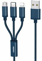 Cáp sạc 3 trong 1 Remax RC-131TH Xanh