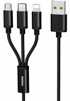 Cáp sạc 3 trong 1 Remax RC-131TH Đen