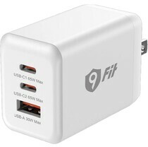 Củ sạc 9Fit PD 65W 1A2C GaN 9FAC002W Trắng