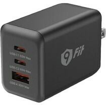 Củ sạc 9Fit PD 65W 1A2C GaN 9FAC002B Đen
