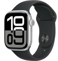 Apple Watch Series 10 GPS 42mm Silver Aluminium Case with Denim Sport Band - M/L