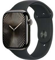 Apple Watch Series 10 GPS Cellular 46mm Slate Titanium Black Sport Band M/L