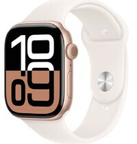 Apple Watch Series 10 GPS 46mm Rose Gold Aluminium Light Blush Sport Band - M/L
