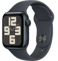 Apple Watch SE GPS 40mm Midnight Aluminium Case with Midnight Sport Band - M/L