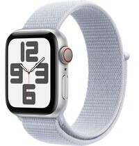 Apple Watch SE GPS Cellular 40mm Silver Aluminium Case Blue Cloud Sport Loop