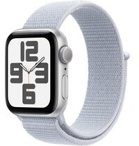 Apple Watch SE GPS 40mm Silver Aluminium Case with Blue Cloud Sport Loop