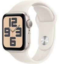 Apple Watch SE GPS 40mm Starlight Aluminium Case with Starlight Sport Band - M/L