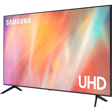 Smart Tivi Samsung Crystal UHD 4K 65 inch UA65AU7000KXXV mặt nghiêng phải