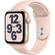 Apple Watch SE GPS 44mm Vỏ nhôm Dây cao su Hồng mặt nghiêng trái
