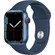 Apple Watch S7 LTE 41mm viền nhôm dây cao su Xanh dương mặt nghiêng phải