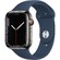 Apple Watch S7 LTE 45mm mặt thép dây cao su Xanh Xám mặt nghiêng