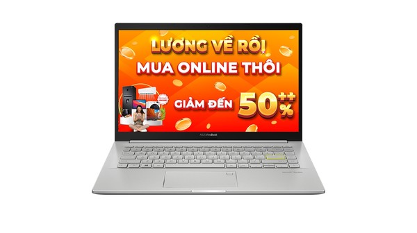 Laptop Asus Vivobook A415EA i3-1125G4 (EB1750W) mặt chính diện