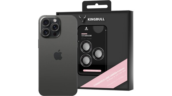 Kính cường lực Mipow Kingbull Lens Camera Protector cho Iphone 16 Pro/Promax Đen