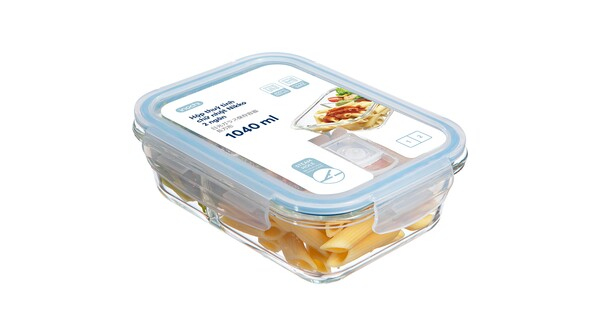 Hộp thủy tinh 2 ngăn hình chữ nhật Nikko 1040 ml