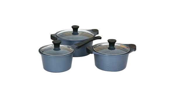 Bộ 3 nồi đúc vân đá xanh Supor Durarock H23102-T1 đường kính 18, 20, 24 cm