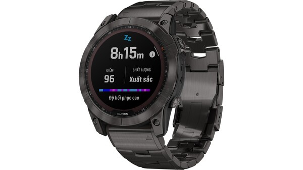 Đồng Hồ Garmin Fenix 7X Sapphire Solar 51mm Xám Carbon Dây Sắt