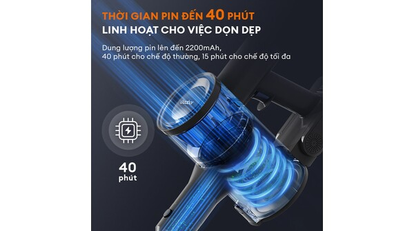 Máy hút bụi không dây Gaabor VCL10E-BK01A