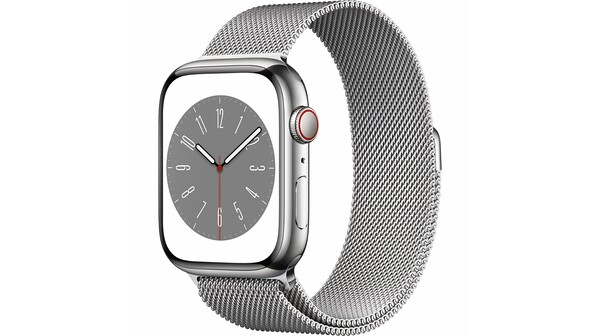 Apple Watch S8 LTE 45mm viền thép dây thép màu Bạc MNKJ3VN/A
