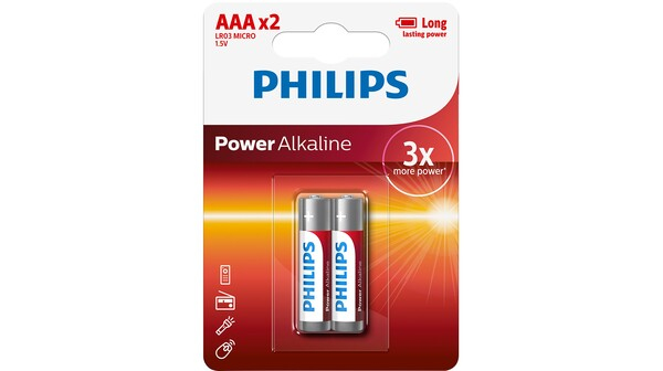 Pin AAA 2 viên Alkaline Philips LR03P2B/97