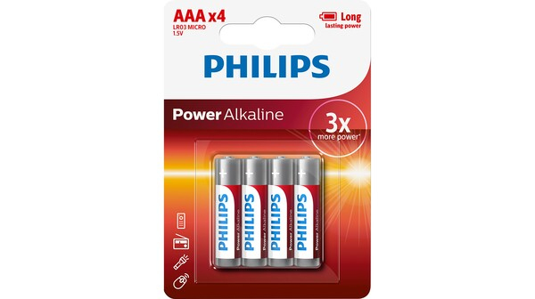 Pin AAA 4 viên Alkaline Philips LR03P4B/97