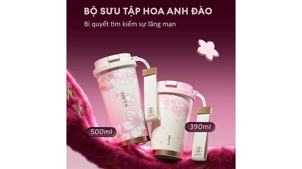 Bình giữ nhiệt Germ 500 ml GE-24SS-DB77 Hồng Trắng