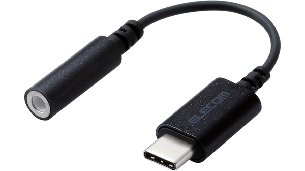 CÁP CHUYỂN TYPE-C QUA JACK 3.5MM ELECOM AD-C35DSBK