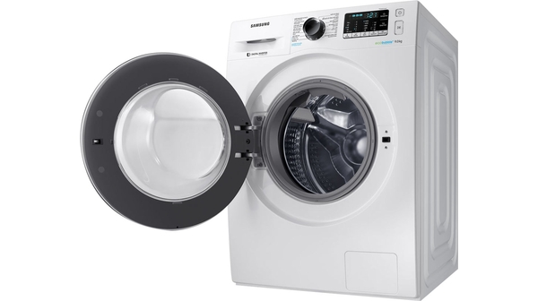 Máy giặt Samsung Inverter 9 kg WW90J54E0BW mặt nghiêng trái mở cửa