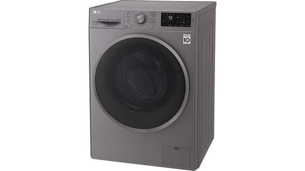 Máy giặt LG Inverter 9 kg FC1409D4E mặt nghiêng trái