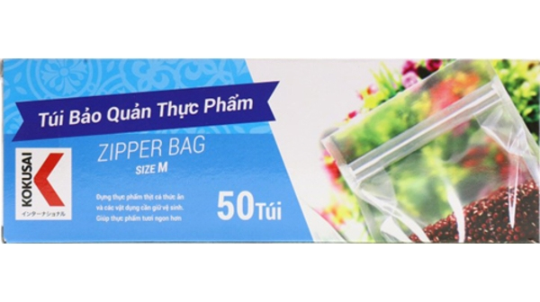 Túi zipper Kokusai - size M50 (18cmx21cm)