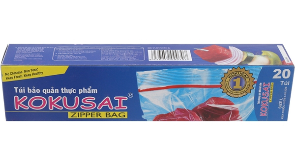 Túi zipper Kokusai - size L20 (26.5x31cm)