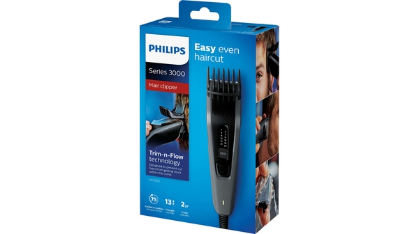 Tông đơ cắt tóc Philips HC3520 thoái mái cầm nắm và điều khiển với tay cầm tiện lợi