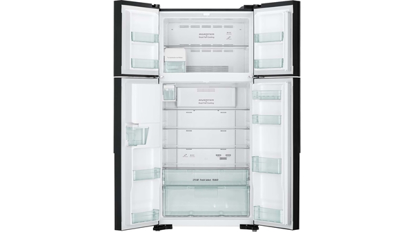 Tủ lạnh Hitachi Inverter 540 lít R-FW690PGV7X (GBW) mặt chính diện tủ mở