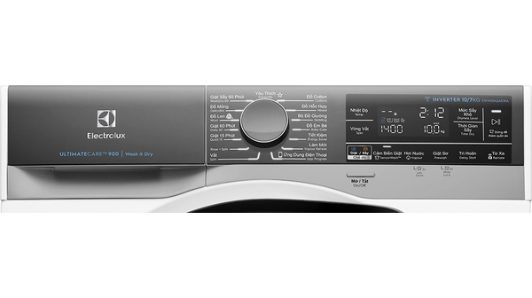 Máy giặt Electrolux Inverter 10 kg EWW1042AEWA bảng điều khiển
