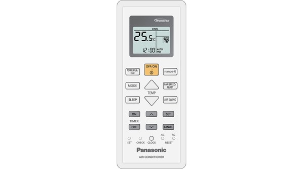 Máy lạnh Panasonic Inverter 1.5 HP CU/CS-PU12WKH-8M điều khiển