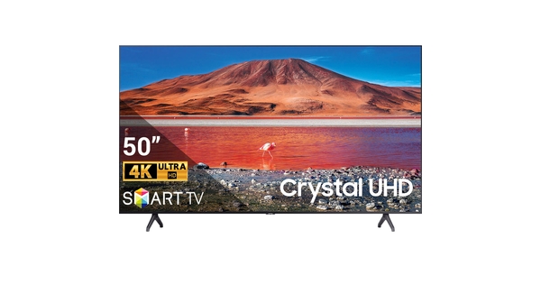 Smart Tivi Samsung Crystal UHD 4K 50 inch UA50TU7000KXXV mặt chính diện