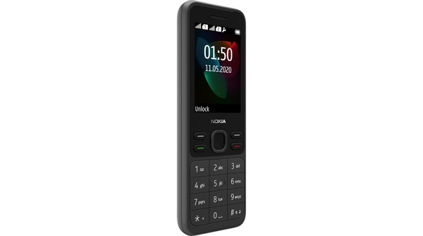 Điện thoại Nokia 150 Đen mặt trước nghiêng trái