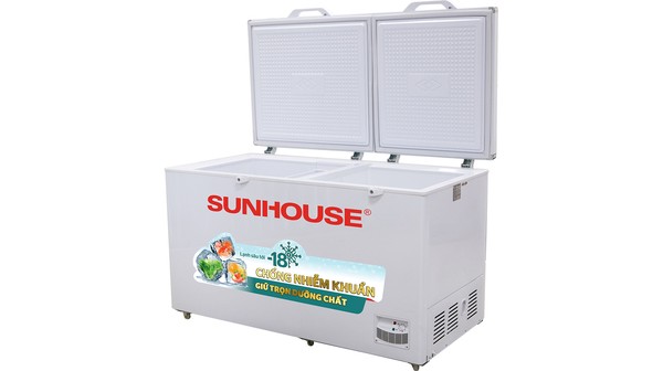 Tủ đông Sunhouse 225 lít SHR-F2272W2 mặt nghiêng trái tủ mở