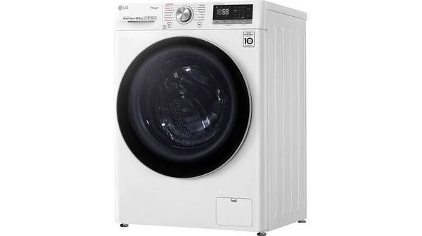 Máy giặt LG Inverter 10.5 Kg FV1450S3W mặt nghiêng trái