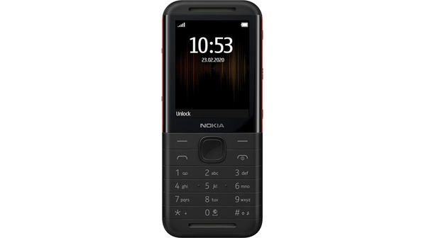 Điện thoại Nokia 5310 Đen Đỏ 2020 mặt chính diện