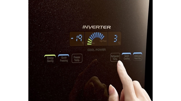 Tủ lạnh Hitachi Inverter 455 lít R-FWB545PGV2 (GBW) bảng điều khiển cảm ứng