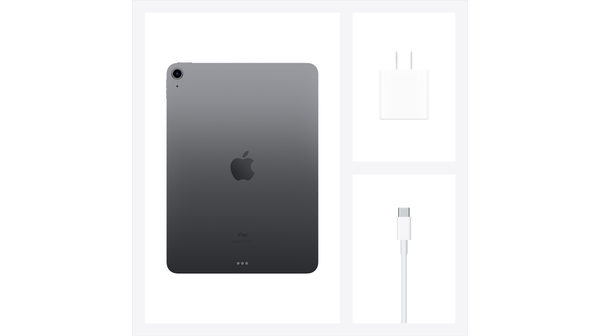 Máy tính bảng iPad Air 10.9 inch Wifi 64GB MYFM2ZA/A Xám 2020 bộ đi kèm