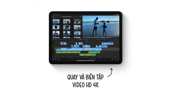 Máy tính bảng iPad Air 10.9 inch Wifi 64GB MYFR2ZA/A Xanh lá 2020 quay phim và biên tập video