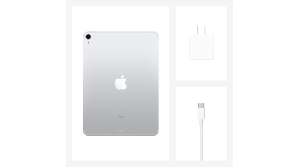 Máy tính bảng iPad Air 10.9 inch Wifi Cell 64GB MYGX2ZA/A Bạc 2020 bộ đi kèm