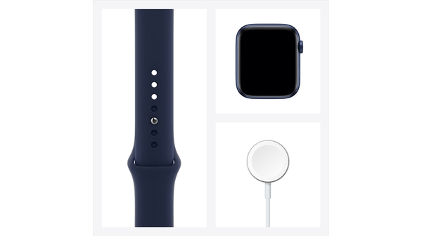 Apple Watch S6 LTE 40mm vỏ nhôm dây cao su Xanh Lam bộ sản phẩm