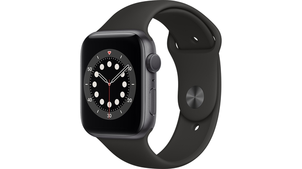 Apple Watch S6 GPS 44mm vỏ nhôm dây cao su Đen