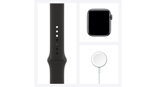 Apple Watch S6 GPS 44mm vỏ nhôm dây cao su Đen